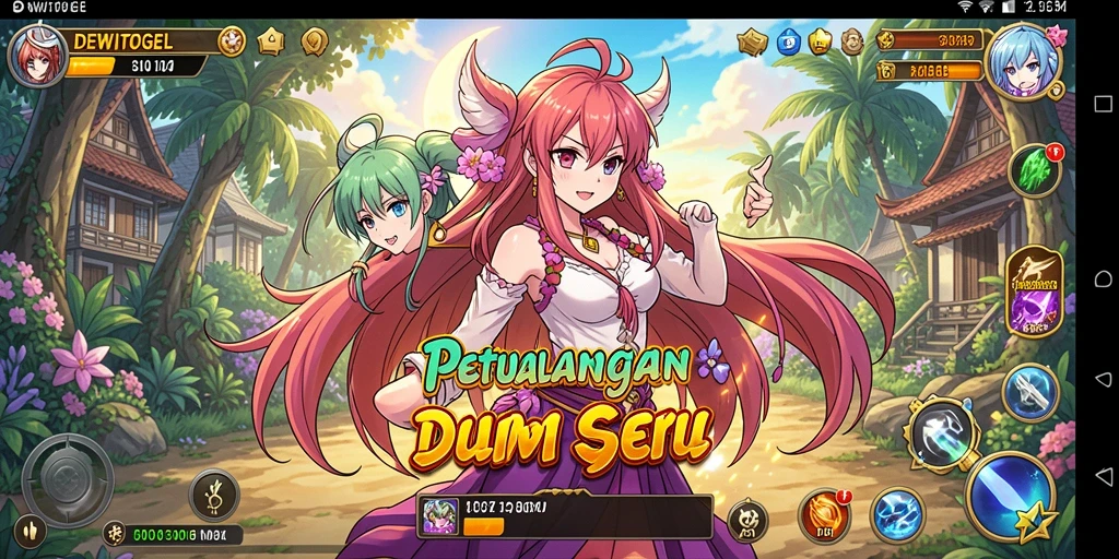 Screenshot gameplay DEWITOGEL menampilkan karakter Anime yang beraksi.