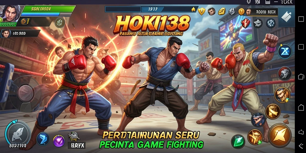 Gameplay intens HOKI138 dengan pertarungan karakter yang seru.