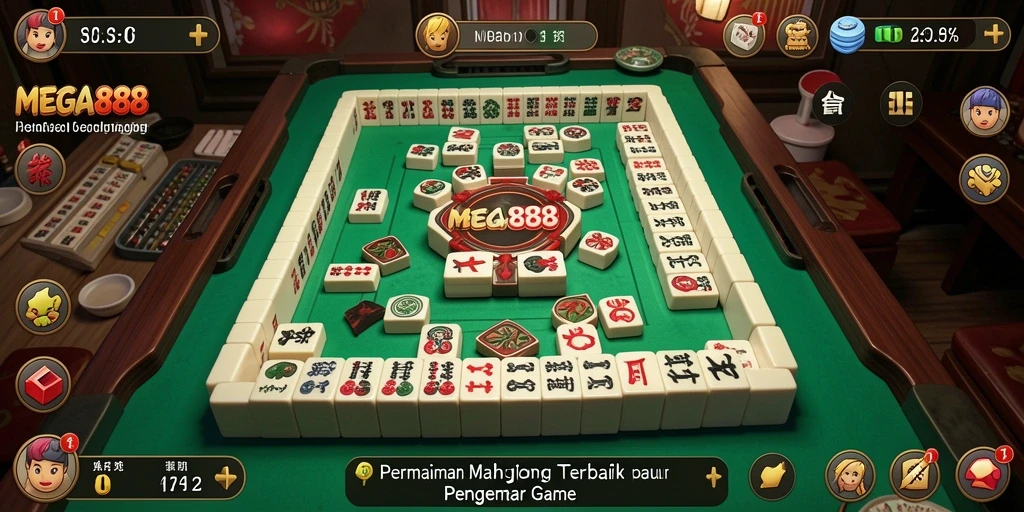 Tampilan gameplay Mahjong yang menarik dari MEGA888.