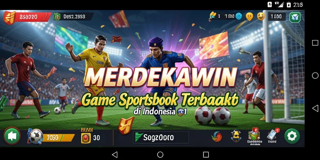 Gameplay seru dari aplikasi MERDEKAWIN untuk taruhan olahraga.