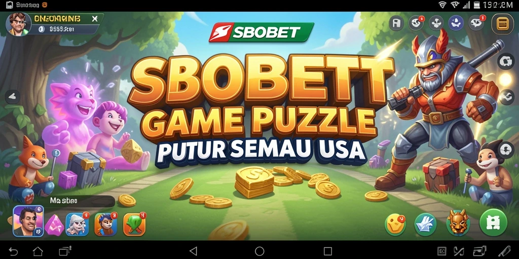Tampilan gameplay SBOBET dengan berbagai puzzle yang menantang.