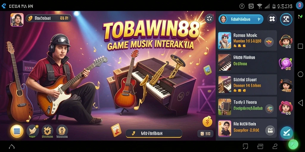 Gameplay seru dalam TOBAWIN88 yang menampilkan berbagai lagu.